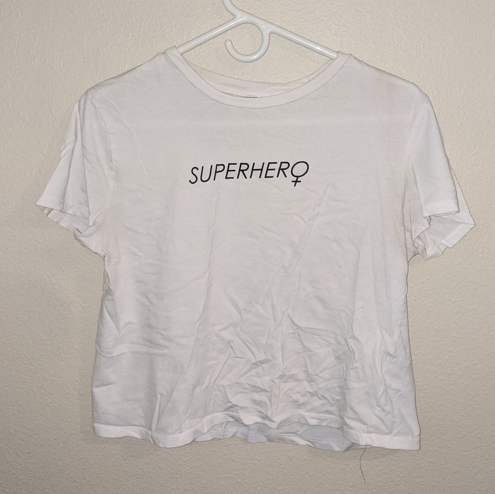 Superhero White Crop